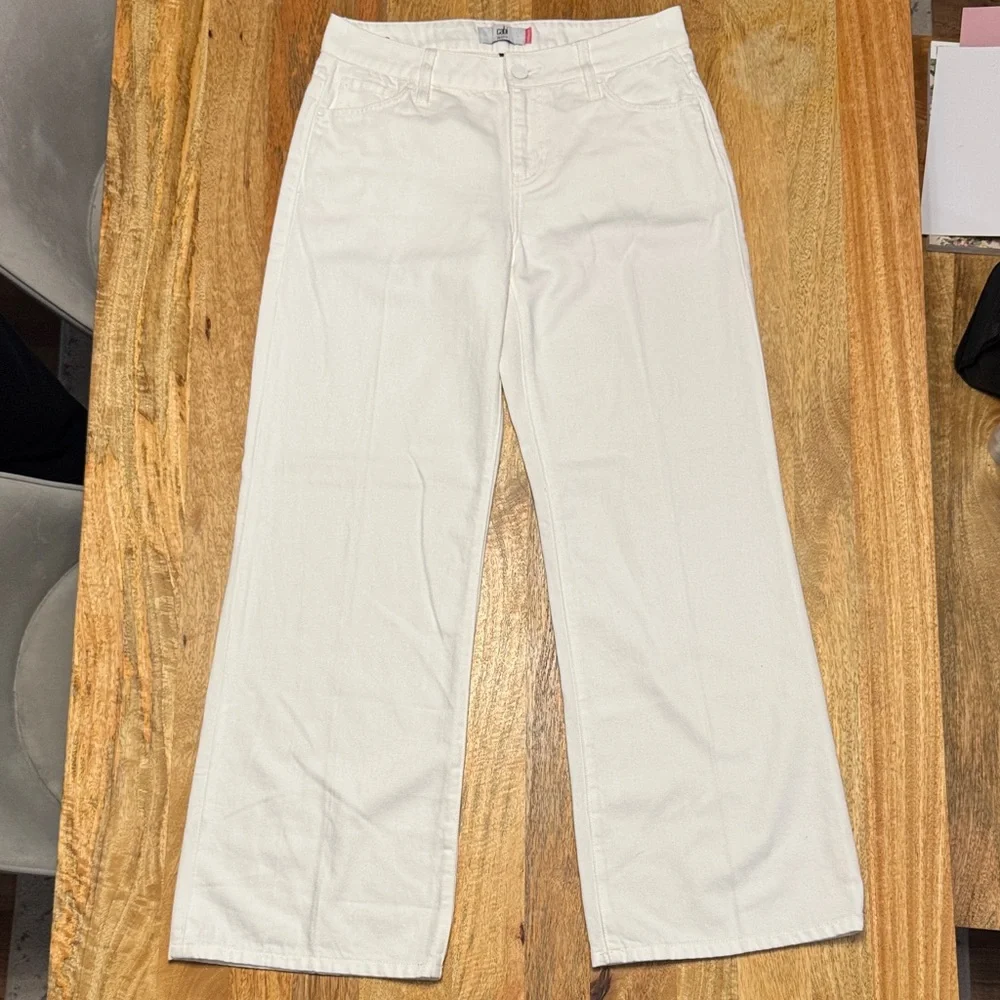 CAbi White Ashbury Wide-Leg Jeans - Picture 1 of 2